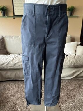 Wit & Wisdom Charcoal Cropped Cargo Pant NWT